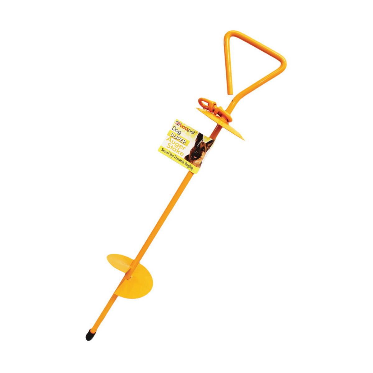 Super Auger Stake With 24-Inch Bright Yellow Belt/Cable