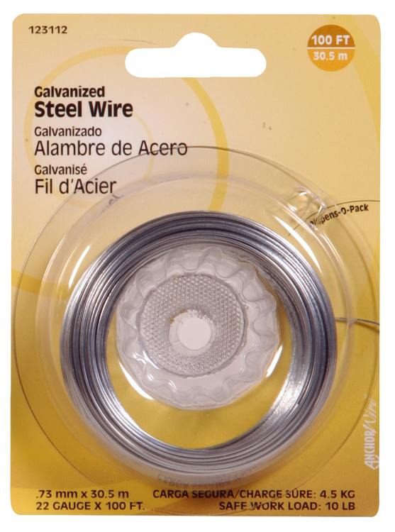 100-Foot 22-Gauge Galvanized Wire