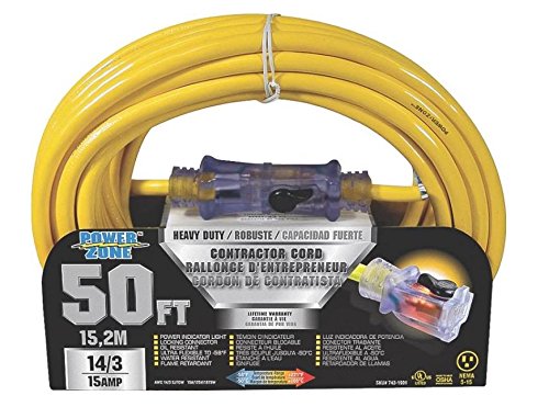 Contractor 50-Foot 14/3 SJTOW Heavy Duty Outdoor Extension Cord 1 Contractor 50-Foot 14/3 SJTOW Heavy Duty Outdoor Extension Cord