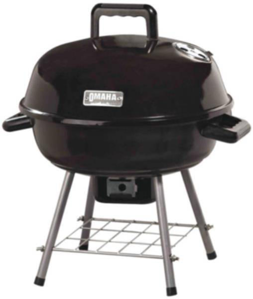 14-Inch Black Kettle Tabletop Charcoal Grill With Handle