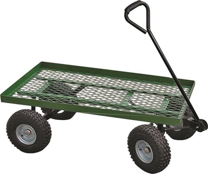 600-Pound Load Capacity Steel Garden Cart With Comfort Grip Handle