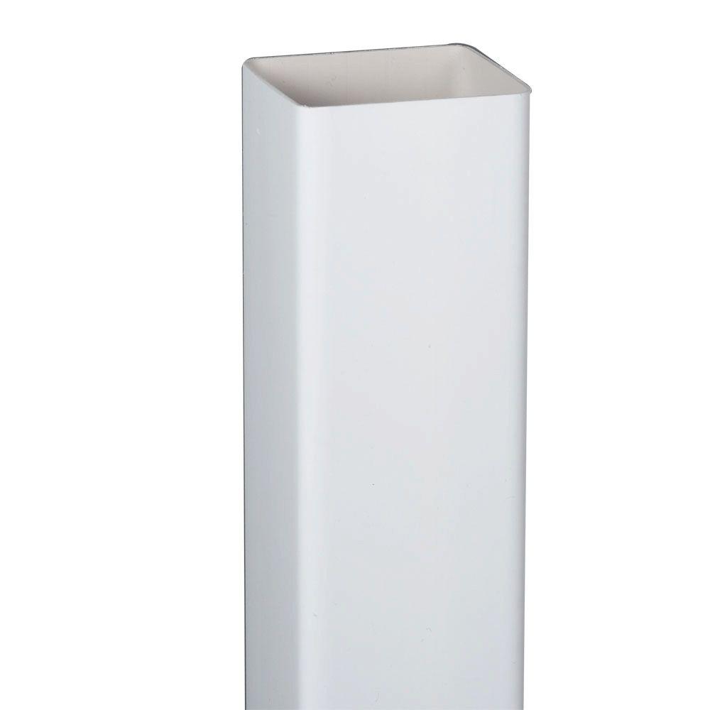 2-Inch X 10-Foot White Vinyl Square Downspout 1 2-Inch X 10-Foot White Vinyl Square Downspout