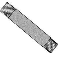 Steel Black Pipe Nipple, 1/2\