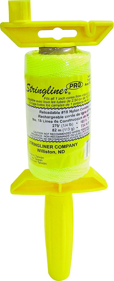 270-Foot Twisted Yellow Chalk Line Reel 1 270-Foot Twisted Yellow Chalk Line Reel