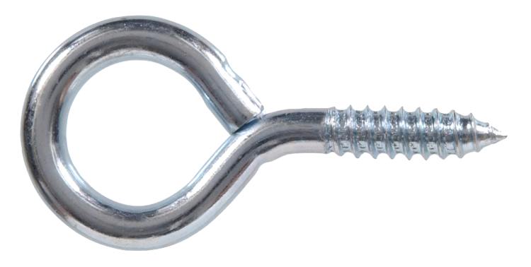 Hardware Essentials™ 2-3/16 in Zinc Plated Large Eye Screw Eye 2 Hardware Essentials™ 5/8 in Zinc Plated Small Eye Screw Eye
