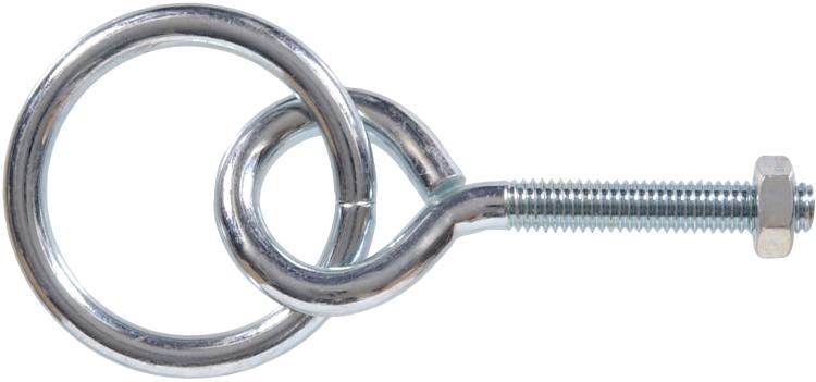 Hardware Essentials™ Zinc Plated Hitching Rings 3/8 in X 3-3/4 in Eye Bolt Style - 2 in Ring
