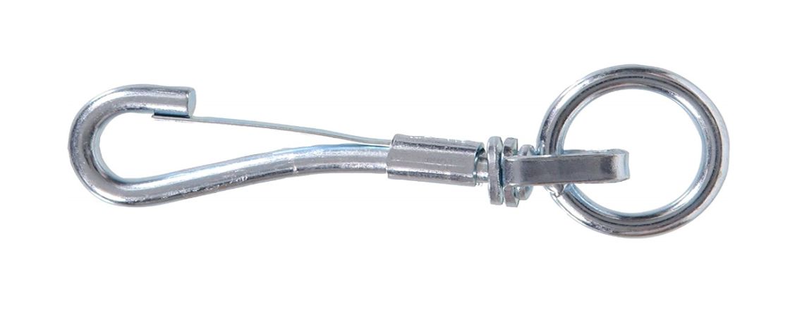 Hardware Essentials™ 3/4-Inch X 4-3/8-Inch Zinc Plated Rope Snap - Round Swivel Eye