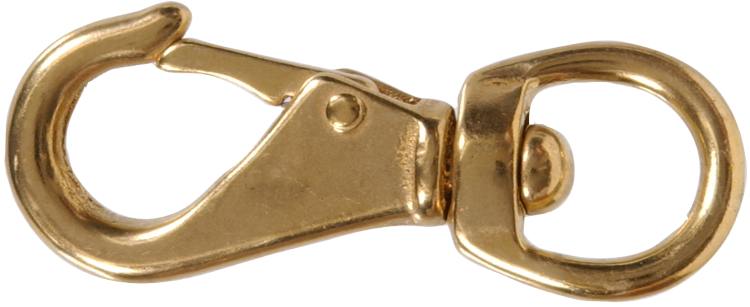 Hardware Essentials™ 3/4 x 4-5/16 in Solid Brass Quick Snap - Round Swivel Eye