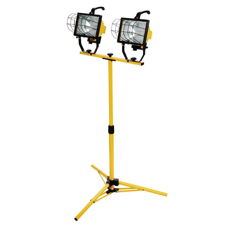 1000-Watt Twin Head Heavy Duty Work Light With Tripod