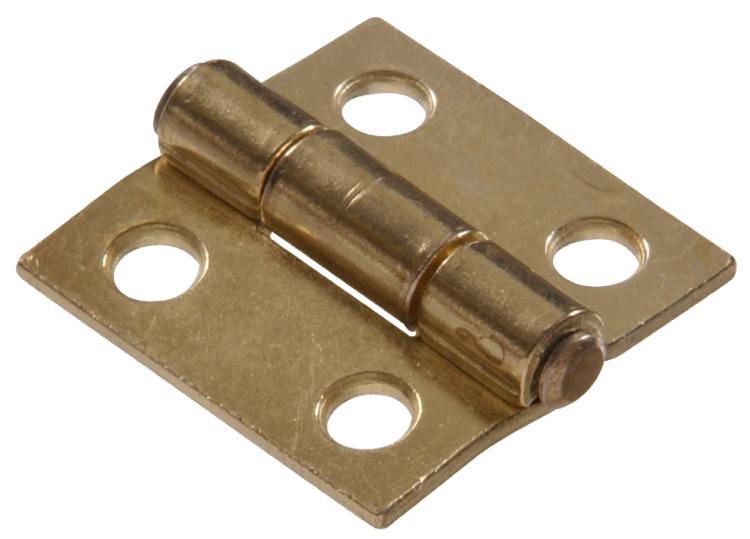 Hardware Essentials™ 1-1/2-Inch Brass Plated Fixed Pin Light Narrow Hinge