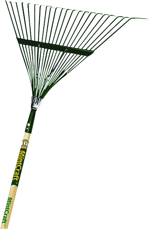 22-Tine Steel Rake With 54-Inch Wood Handle