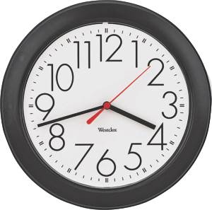 10 Round Black Wall Clock 1 10 Round Black Wall Clock