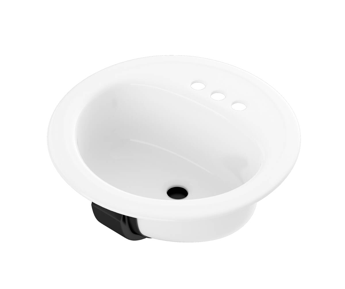 19-Inch Round White Laurel Sink