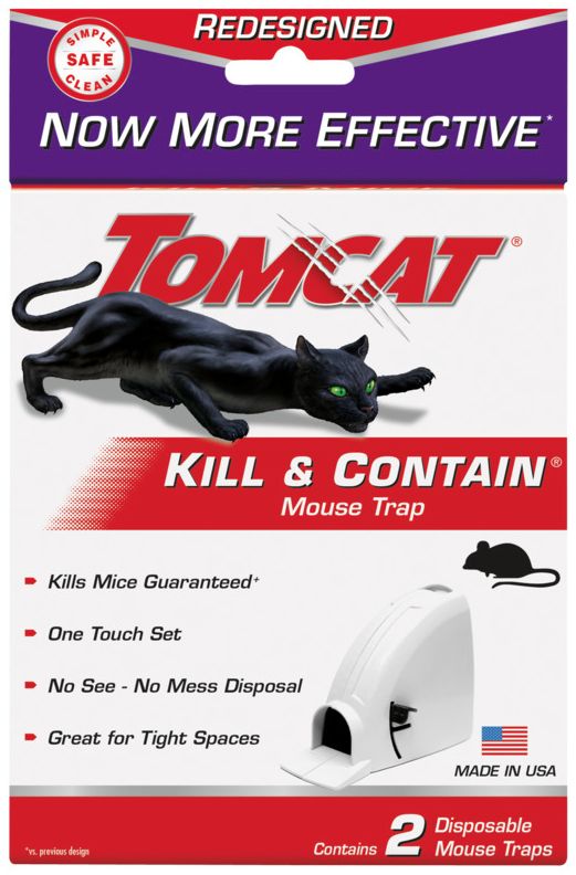 White Plastic Kill And Contain Disposable Mouse Trap, 2-Pack 2 White Plastic Kill And Contain Disposable Mouse Trap, 2-Pack