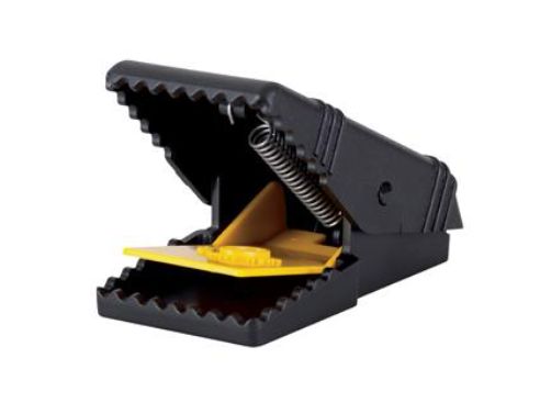 Black Plastic Reusable Mouse Snap Trap, 2-Pack