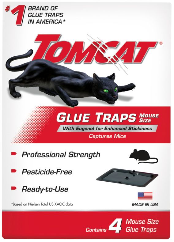 Mouse Size Glue Trap With Eugenol, 4-Pack