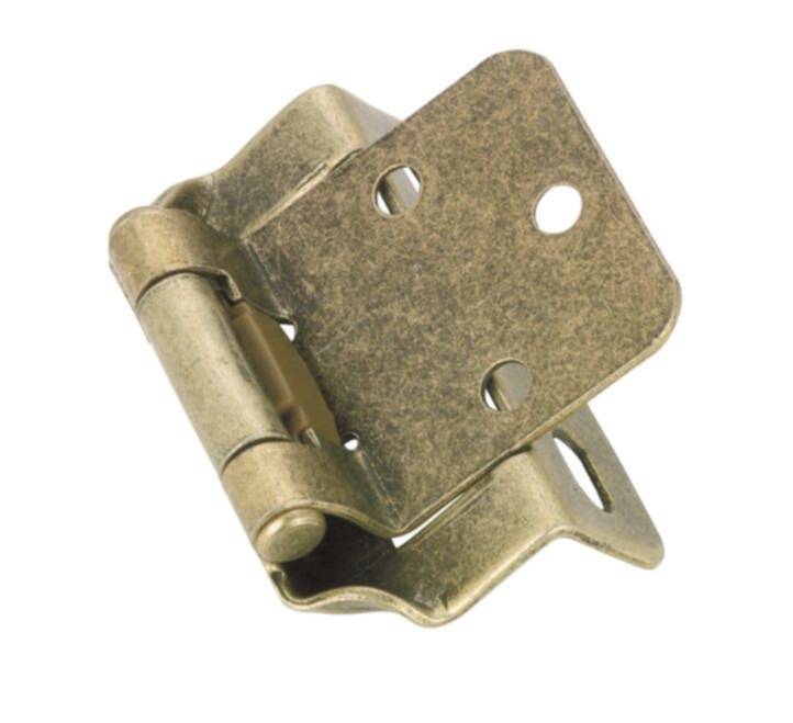 5/8-Inch Overlay Antique Brass Self-Closing Hinge, 2-Pack 1 5/8-Inch Overlay Antique Brass Self-Closing Hinge, 2-Pack