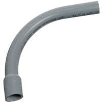 2-1/2-Inch Gray Schedule 40 Conduit Elbow With Belled End 1 2-1/2-Inch Gray Schedule 40 Conduit Elbow With Belled End