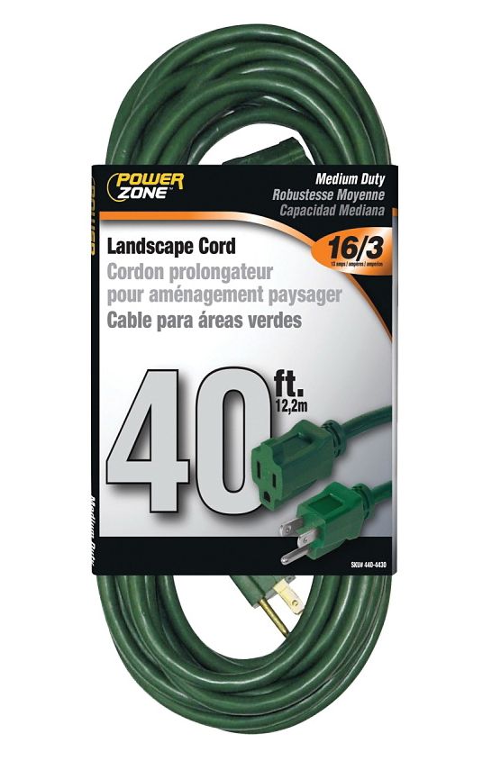 Landscape 40-Foot 16/3 SJTW Medium Duty Outdoor Extension Cord