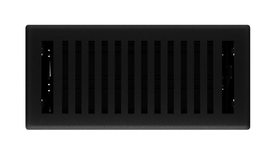 4-Inch X 10-Inch Black Iron Floor Register 1 4-Inch X 10-Inch Black Iron Floor Register
