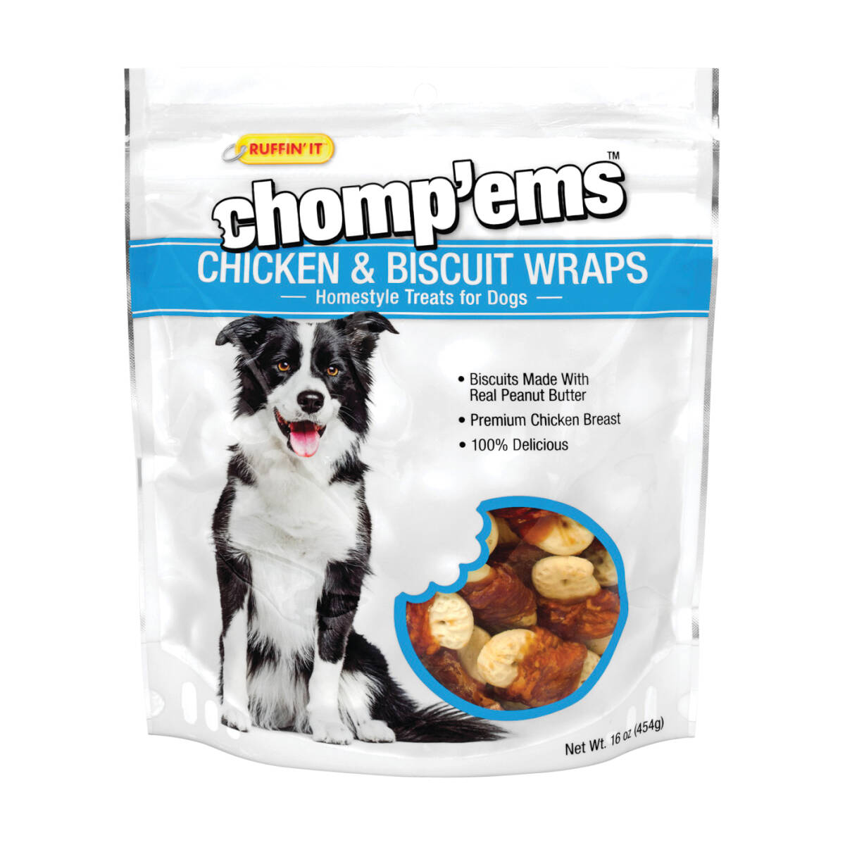 16-Oz Peanut Butter Chomp'ems Chicken And Biscuit Wrap 1 16-Oz Peanut Butter Chomp'ems Chicken And Biscuit Wrap