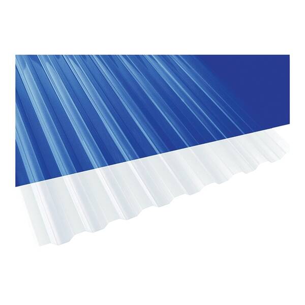 26-Inch X 10-Foot Clear Polycarbonate Corrugated Roof Panel