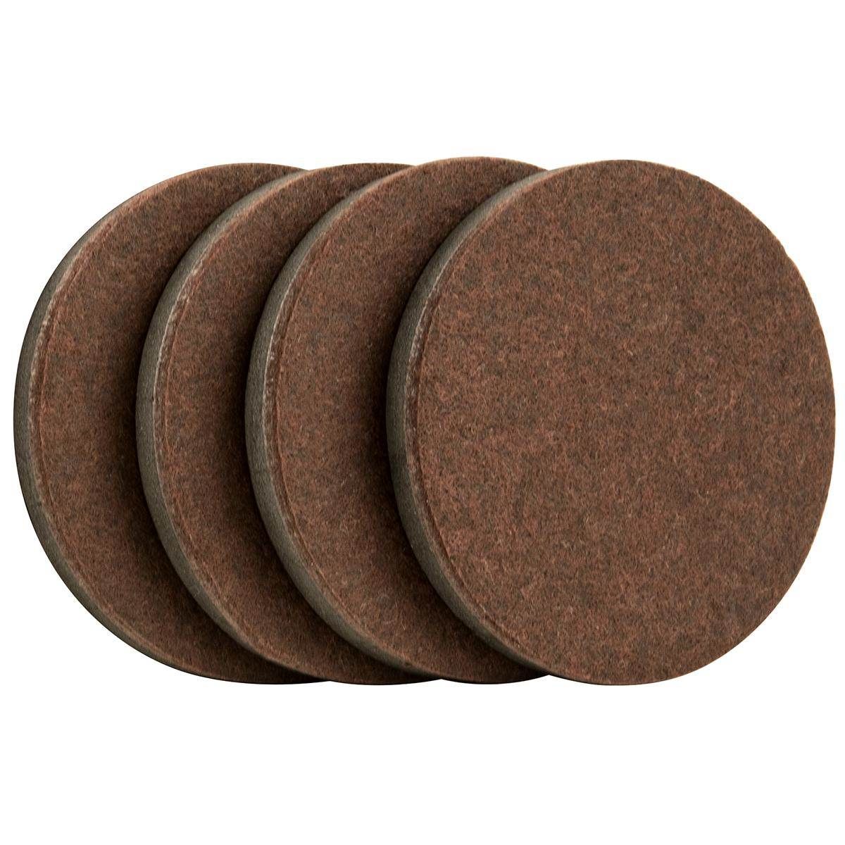 3-1/2-Inch Brown Felt Furniture Sliders, 4-Pack
