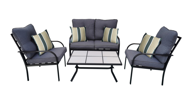 Bedford Casual Outdoor Cushioned 4-Piece Set 4 Bedford Casual Outdoor Cushioned 4-Piece Set