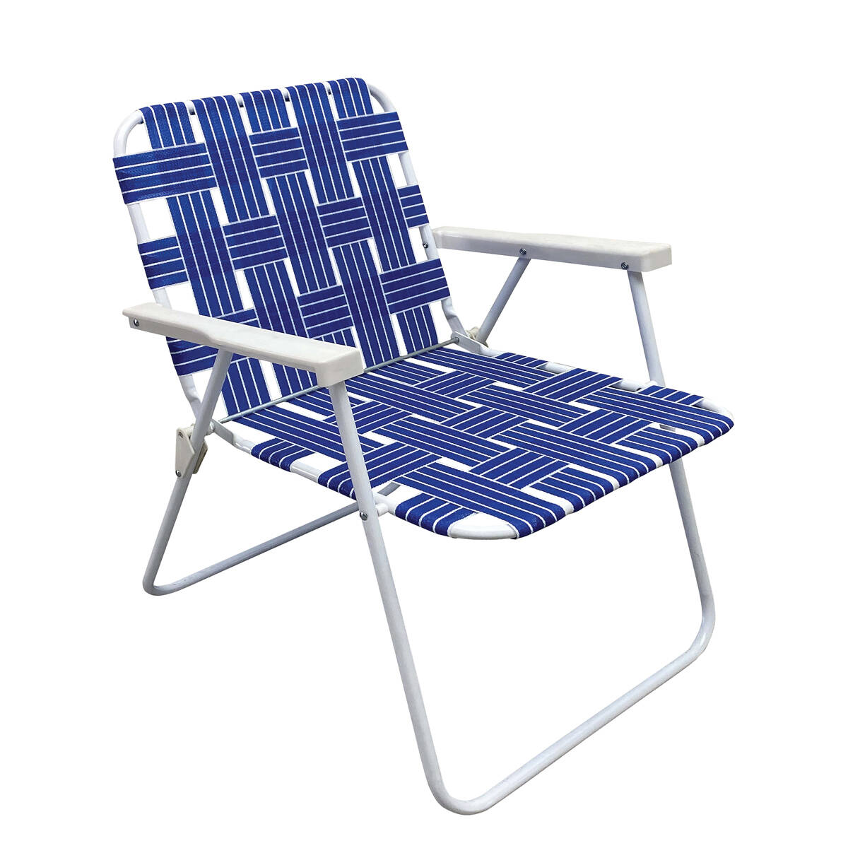 Blue 250-Pound Capacity Folding Web Chair