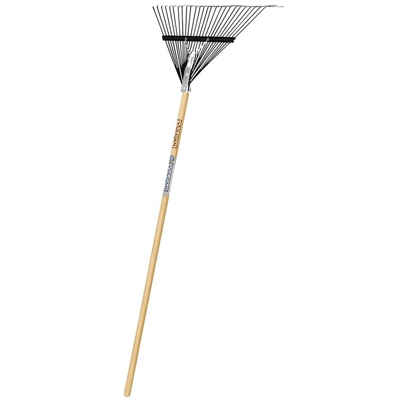 26-Tine Lawn /Leaf Rake With 54-Inch Wood Handle