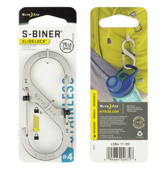 #4 Stainless Steel Slidelock S-Biner