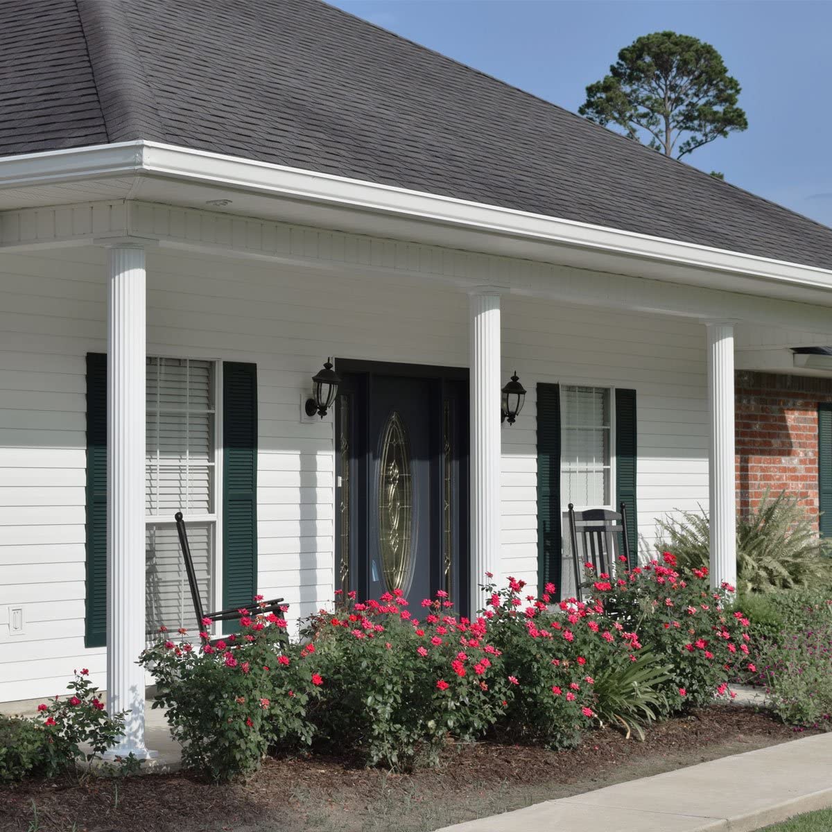 6-Inch X 8-Foot Round White Aluminum Column