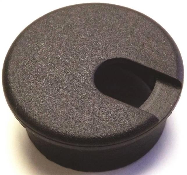 1-1/2-Inch Black Plastic Desk Grommet 1 1-1/2-Inch Black Plastic Desk Grommet