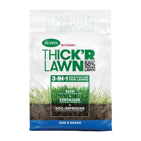 12-Pound ThickR Lawn Sun And Shade Mix Grass Seed 2 12-Pound ThickR Lawn Sun And Shade Mix Grass Seed