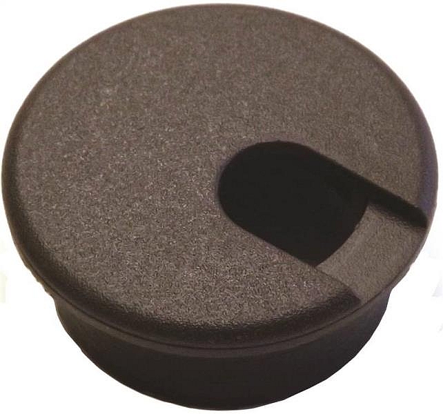 1-1/2-Inch Walnut Brown Plastic Desk Grommet