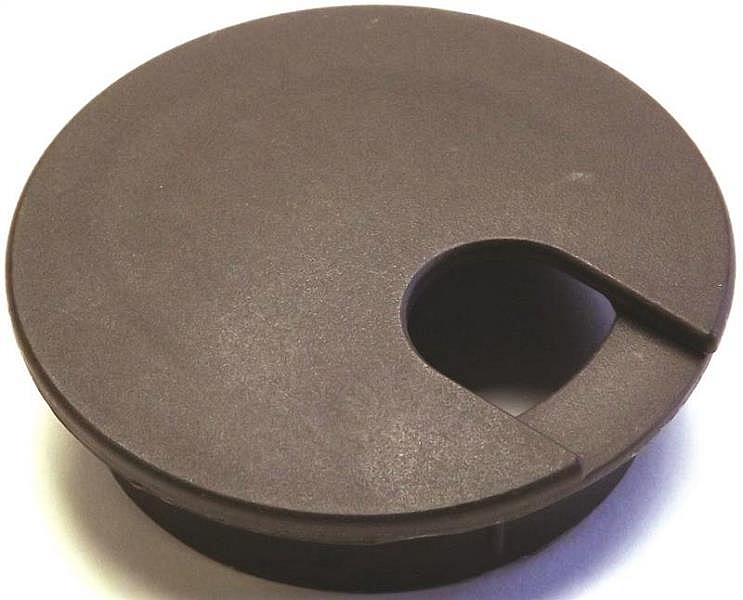 2-1/2-Inch Walnut Brown Plastic Desk Grommet 1 2-1/2-Inch Walnut Brown Plastic Desk Grommet
