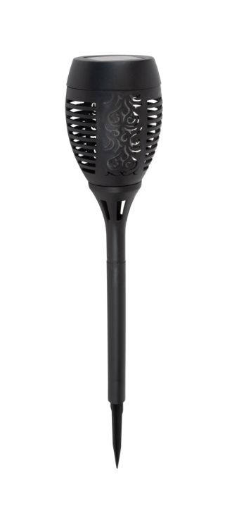 Small Flame Solar Tiki Torch Garden Stake
