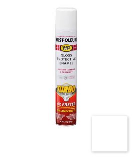24-Ounce White Gloss Turbo Protective Enamel Spray Paint 1 24-Ounce White Gloss Turbo Protective Enamel Spray Paint