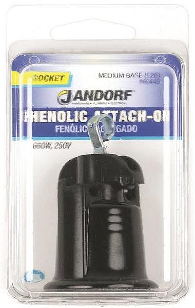 Phenolic Attach-On Lamp Socket E26