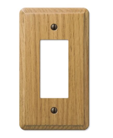 Contemporary Light Oak Wood 1-Rocker Wall Plate 1 Contemporary Light Oak Wood 1-Rocker Wall Plate