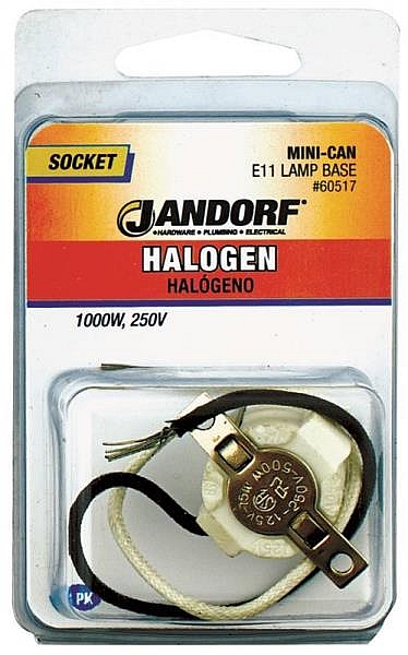 Halogen Mini-Candelabra E11 Lamp Socket