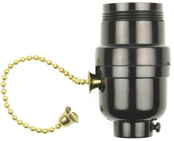 Phenolic Medium Base On/Off Pull Chain Lamp Socket