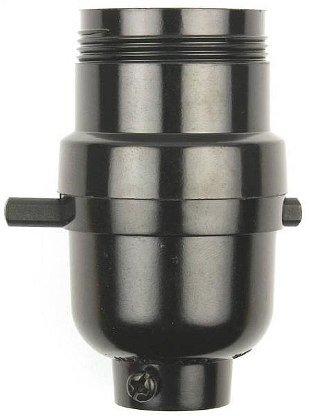 Phenolic Medium Base On/Off Push Through Lamp Socket