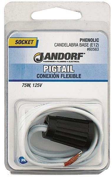 Pigtail Candelabra Lamp Socket