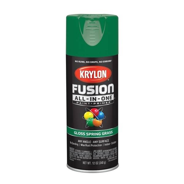 12-Ounce Can Gloss Spring Grass All-In-One Primer And Spray Paint 1 12-Ounce Can Gloss Spring Grass All-In-One Primer And Spray Paint