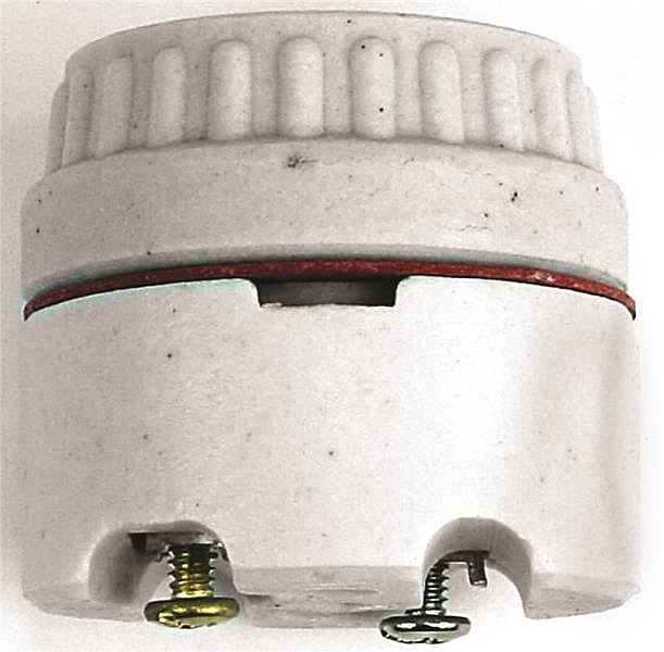 Porcelain Medium Base 2-Piece Ring Keyless Fixture Socket