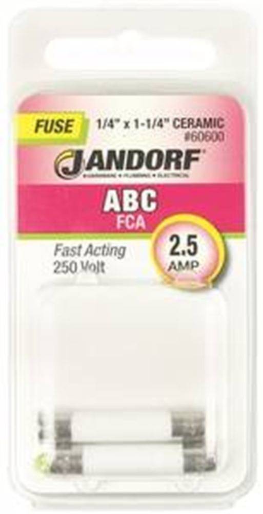 2-1/2-Amp Abc Cartridge Fast Acting Fuse Without Indicator 1 2-1/2-Amp Abc Cartridge Fast Acting Fuse Without Indicator