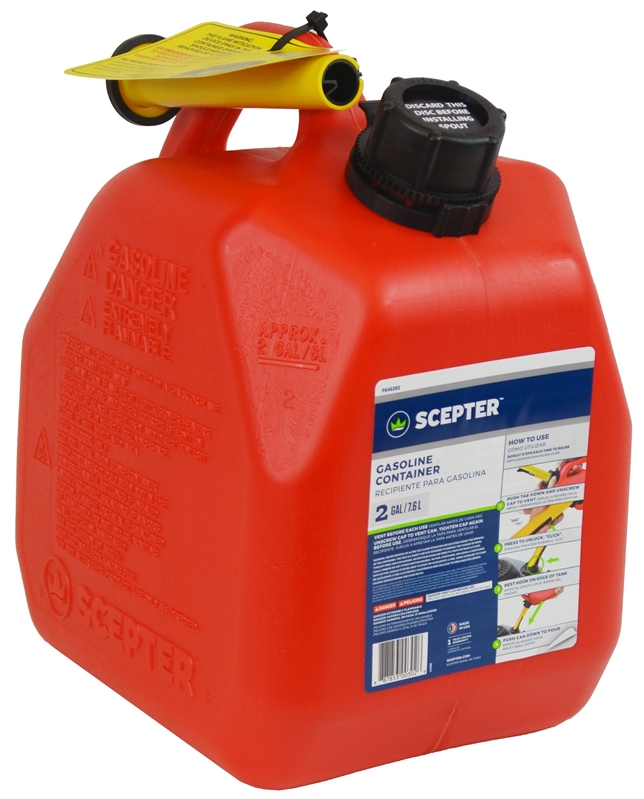 2-Gallon Gasoline Fuel Can With Flame-Minigation Device 1 2-Gallon Gasoline Fuel Can With Flame-Minigation Device