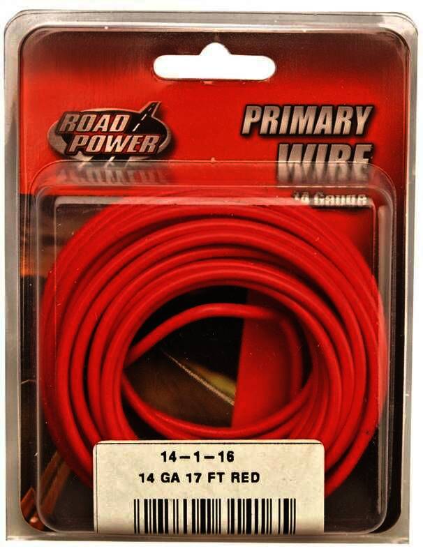 Road Power 17-Foot 14-Gauge Red Primary Wire 1 Road Power 17-Foot 14-Gauge Red Primary Wire