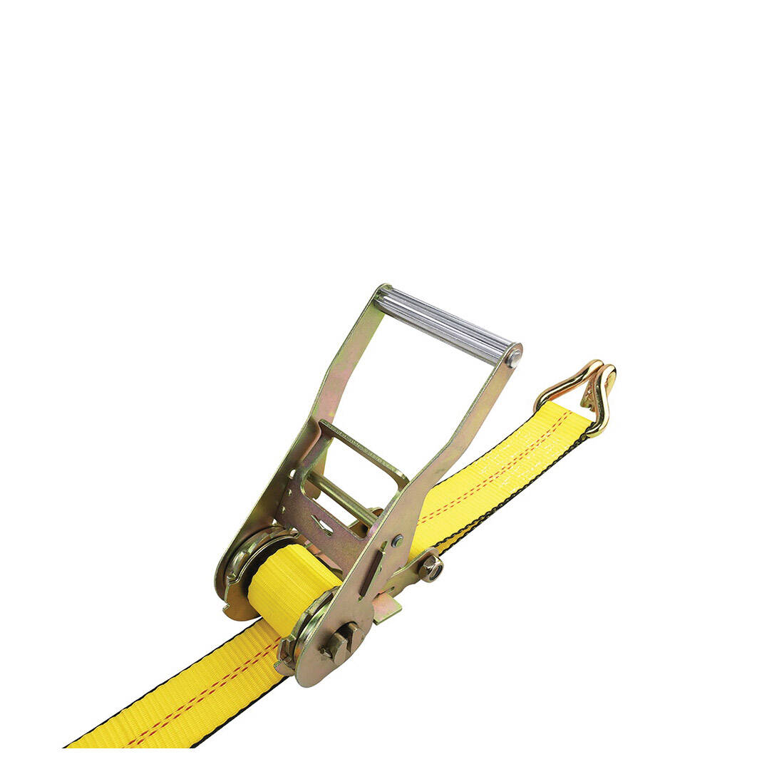 2-Inch X 27-Foot Yellow 3300-Pound Aluminum/Polyester Double J-Hook End Fitting Tie-Down